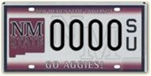 New Mexico State University sample license plate